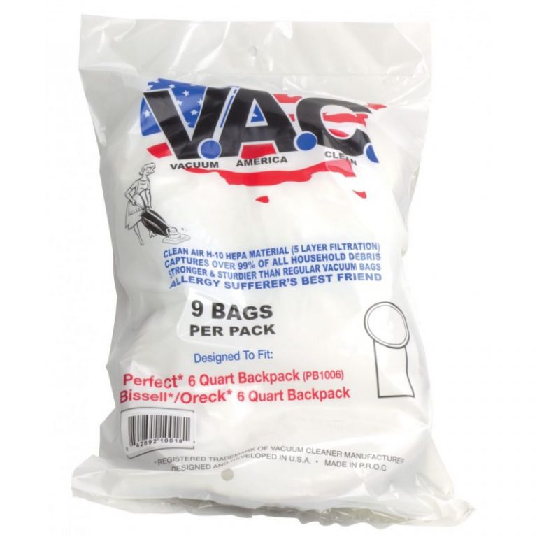 Sacs micro filtre pour Aspirateur Dorsal PB1006 9/pk