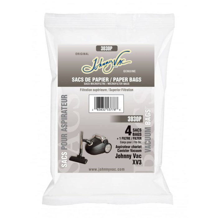 SACS MICROFILTRE PAPIER POUR ASPIRATEUR -  XV3 - PAQ/4+1
