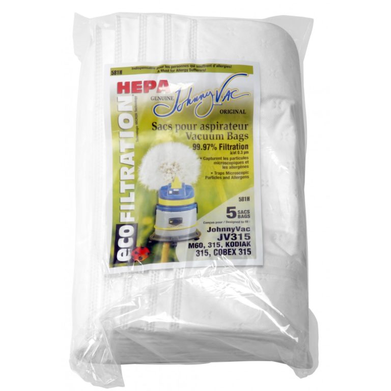Sacs microfiltre HEPA pour aspirateur JV315 - PK/5