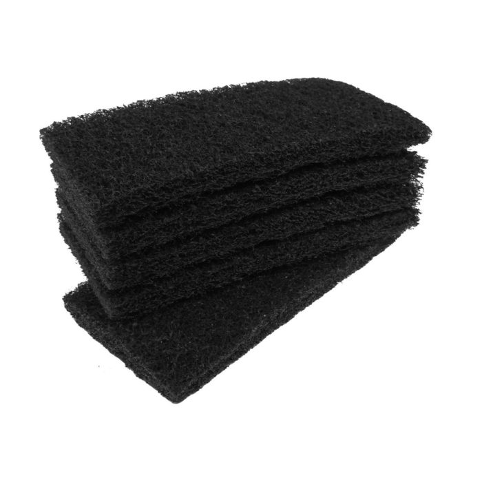 Tampons utilitaires 4" x 10" Noir 5/pk