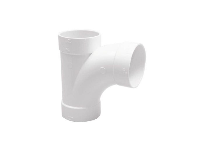 Coude sweep 90° tee pour tuyauterie centrale