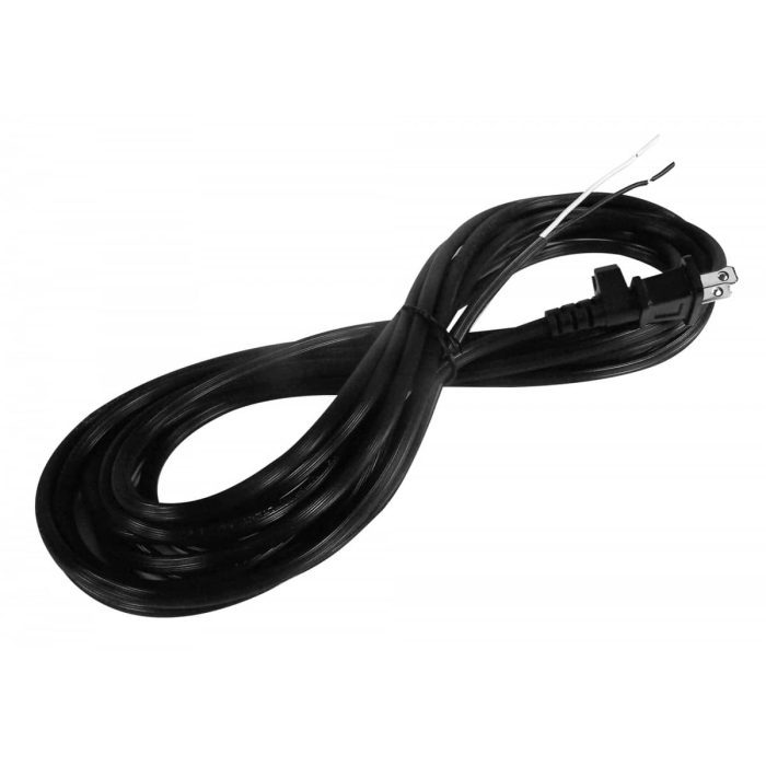 CORDON ÉLECTRIQUE 20' - 2 FILS - NOIR