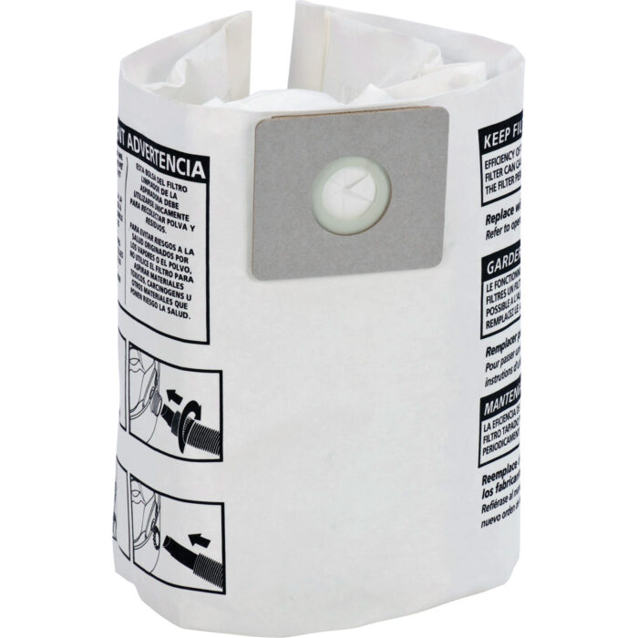 Sacs filtrants pour débris secs jetables, 4 gal. US